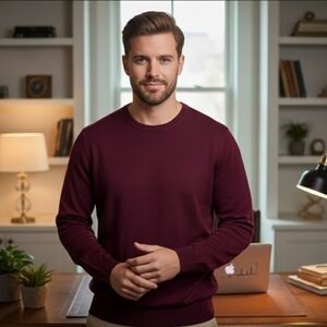 Club Room Mens Merino Wool Blend Crew Neck Sweater